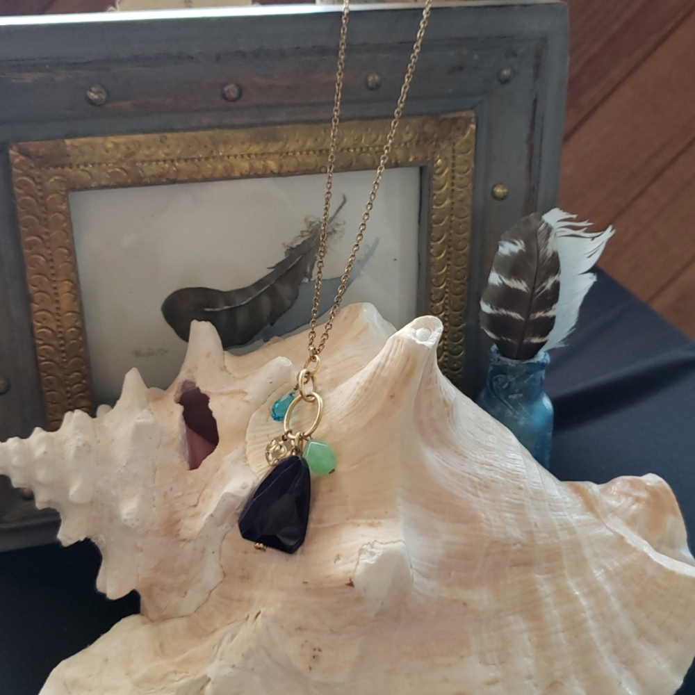 Deep Ocean Multi-Charm Necklace